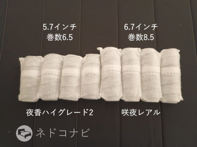 夜香ハイグレード2と咲夜レアルのポケットコイルの違い