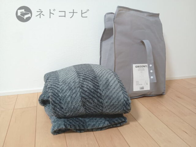 LOWYA(ロウヤ)の「着る毛布 GROONY(グルーニー)」とパッケージ